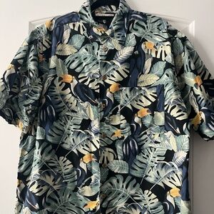 Caribbean Men's Toucan Leaf Print Shirt
